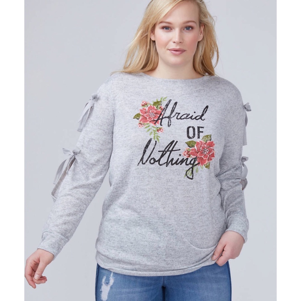 NWT Lane Bryant “Afraid of nothing” top 14/16